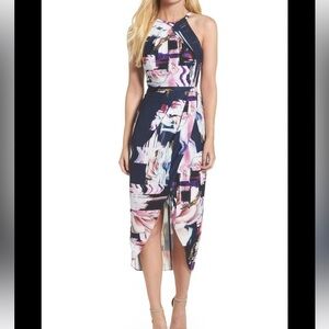 Chelsea28 floral faux wrap dress